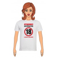 T-Shirt Donna Buon Compleanno per i tuoi 18 anni