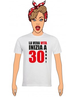 T-Shirt Donna Buon Compleanno per i tuoi 30 anni